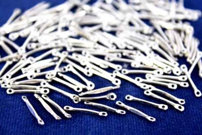 2x14 mm ÇİFT DELİKLİ BİLEKLİK ARA APARATI, NİKEL KAPLAMA PİRİNÇ - 2