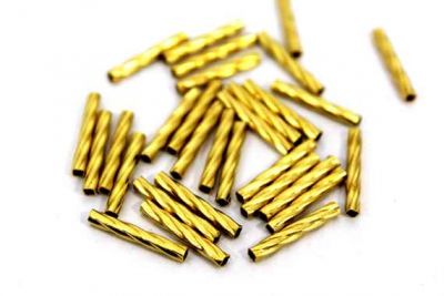 2x15 mm YUVARLAK BURGULU BORU, HAM PİRİNÇ #1195H - 2