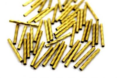 2x20 mm BURGULU YUVARLAK DÜZ BORU, HAM PİRİNÇ #1180H - 3