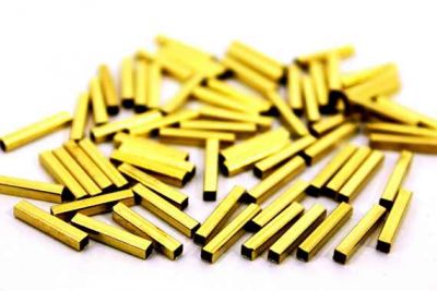 2x2x12 mm KARE DÜZ BORU, HAM PİRİNÇ #1160H - 2