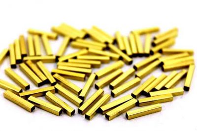 2x2x12 mm KARE DÜZ BORU, HAM PİRİNÇ #1160H - 3