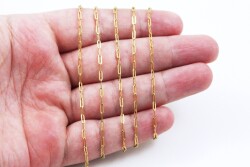 2x5 mm ÇELİK ZİNCİR, ATAÇ ZİNCİR, GOLD RENK, 1. KALİTE KARARMAZ - ERTÜRK