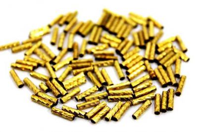 2x8 mm YUVARLAK BURGULU DÜZ BORU, HAM PİRİNÇ #1198H - 2