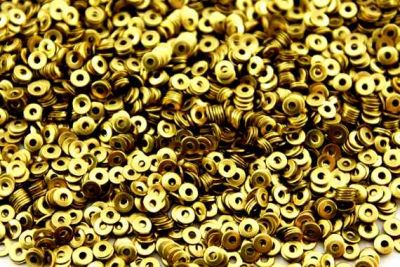 3 mm YUVARLAK ORTADAN DELİK PUL, HAM PİRİNÇ #402H - 2