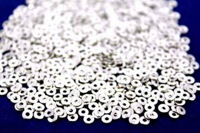 3 mm YUVARLAK ORTADAN DELİK PUL, NİKEL KAPLAMA PİRİNÇ #402N - 2