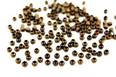 3 mm YUVARLAK TORNA MİSKET, ANTİK SARI KAPLAMA #198AS - 2