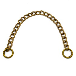 30 cm ALÜMİNYUM HAFİF HAZIR ÇANTA ZİNCİRİ, ANTİK SARI RENK ( KARARMAZ ) 1. KALİTE Z-10AS30 - ERTÜRK