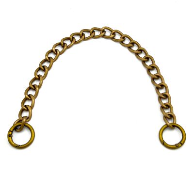 30 cm ALÜMİNYUM HAFİF HAZIR ÇANTA ZİNCİRİ, ANTİK SARI RENK ( KARARMAZ ) 1. KALİTE Z-10AS30 - 1