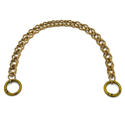 30 cm ALÜMİNYUM HAFİF HAZIR ÇANTA ZİNCİRİ, ANTİK SARI RENK ( KARARMAZ ) 1. KALİTE Z-140AS30 - 1