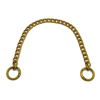 30 cm ALÜMİNYUM HAFİF HAZIR ÇANTA ZİNCİRİ, ANTİK SARI RENK ( KARARMAZ ) 1. KALİTE Z-162AS30 - 1