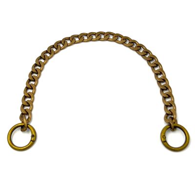 30 cm ALÜMİNYUM HAFİF HAZIR ÇANTA ZİNCİRİ, ANTİK SARI RENK ( KARARMAZ ) 1. KALİTE Z-163AS30 - 1