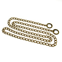 110 cm ALÜMİNYUM HAFİF HAZIR ÇANTA ZİNCİRİ, ANTİK SARI RENK ( KARARMAZ ) 1. KALİTE Z-28AS - ERTÜRK