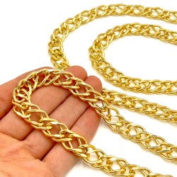 30 cm ALÜMİNYUM HAFİF HAZIR ÇANTA ZİNCİRİ, SARI RENK ( KARARMAZ ) 1. KALİTE Z-140SA30 - 2