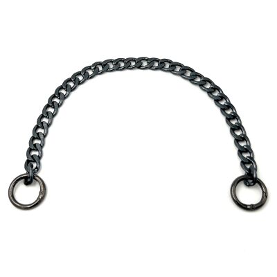 30 cm ALÜMİNYUM HAFİF HAZIR ÇANTA ZİNCİRİ, SİYAH RENK ( KARARMAZ ) 1. KALİTE Z-163Sİ30 - 1