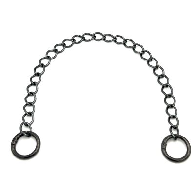 30 cm ALÜMİNYUM HAFİF HAZIR ÇANTA ZİNCİRİ, SİYAH RENK ( KARARMAZ ) 1. KALİTE Z-28Sİ30 - 1