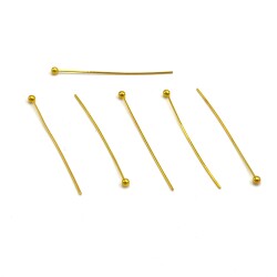 30 mm, TOP BAŞLI TAKI ÇİVİSİ, PİRİNÇ, SARI KAPLAMA - ERTÜRK