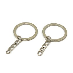 30 mm ZİNCİRLİ ANAHTARLIK HALKASI, NİKEL KAPLAMA - 2