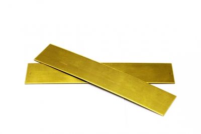 30x150 mm DÜZ METAL PLAKA DELİKSİZ, HAM PİRİNÇ - 3