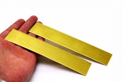 30x150 mm DÜZ METAL PLAKA DELİKSİZ, HAM PİRİNÇ - 4