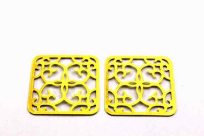 27x27 mm DESENLİ KARE PUL, HAM PİRİNÇ #476H - 2