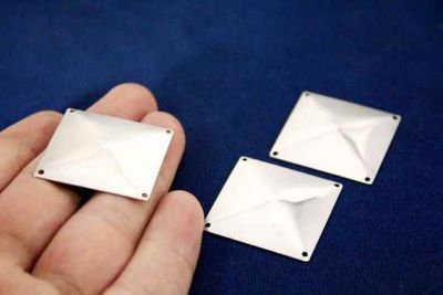 30x30 mm KARE DÖRT DELİKLİ PUL, NİKEL KAPLAMA #678N - 2