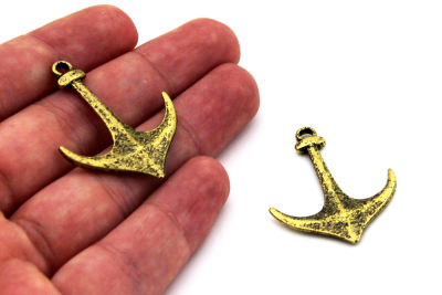 30x38 mm ÇAPA DESENLİ SALLANTI ZAMAK DÖKÜM, ANTİK SARI RENK - 2