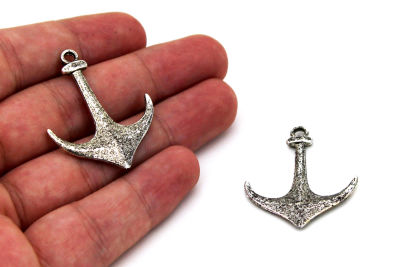 30x38 mm ÇAPA DESENLİ SALLANTI ZAMAK DÖKÜM, BOYALI GÜMÜŞ RENK - 2