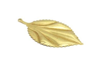 31x60 mm YAPRAK DESENLİ PUL, HAM PİRİNÇ #1414-1H - 2