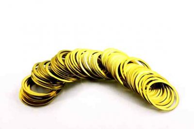 19 mm YUVARLAK DELİKSİZ PUL, HAM PİRİNÇ #448H - 2
