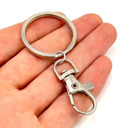 32 mm EZME ANAHTARLIK HALKASI VE 15x38 mm PARİS KANCA, ANAHTARLIK SETİ - 2