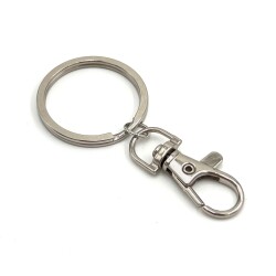 32 mm EZME ANAHTARLIK HALKASI VE 15x38 mm PARİS KANCA, ANAHTARLIK SETİ - ERTÜRK