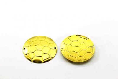 32 mm YUVARLAK İKİ DELİK PUL, HAM PİRİNÇ #627H - 2