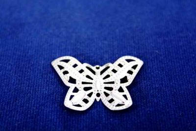 32x23 mm KELEBEK DESENLİ PUL, NİKEL KAPLAMA PİRİNÇ #426N - 2