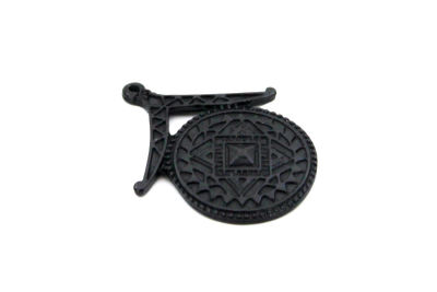 32x39 mm DESENLİ SALLANTI ZAMAK DÖKÜM, SİYAH RENK - 2