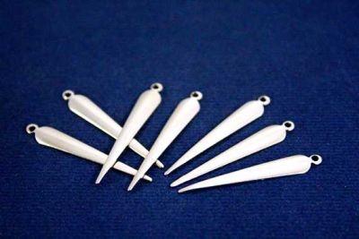 32x5 mm KILIÇ DESENLİ TEK DELİKLİ PUL, NİKEL KAPLAMA #286N - 2