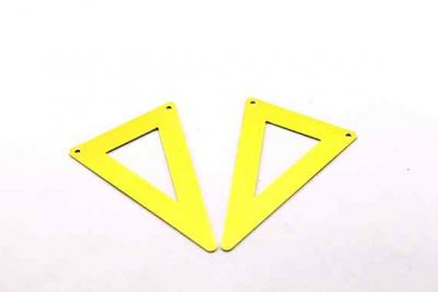 33x50 mm ÜÇGEN DESENLİ İKİ DELİK PUL, HAM PİRİNÇ #795H-İKİ-DELİK - 2