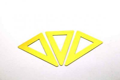 33x50 mm ÜÇGEN DESENLİ DELİKSİZ PUL, HAM PİRİNÇ #795H-DELİKSİZ - 2