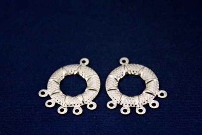 34x28 mm 6 DELİKLİ KÜPE SALLANTISI, NİKEL KAPLAMA #20N - 2