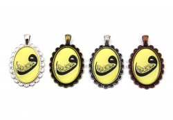 34x43 mm ETAMİN KOLYE UCU, VAV DESENLİ - ERTÜRK