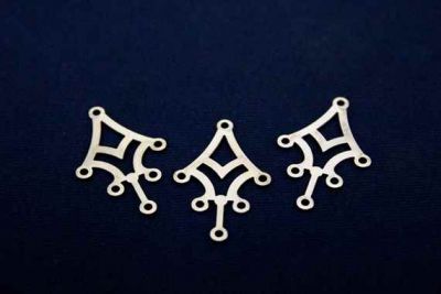 36x23 mm 6 DELİKLİ KÜPE SALLANTISI, NİKEL KAPLAMA #21N - 2