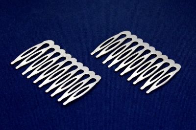 37x60 mm 10 DİŞ TARAK MODELİ NİKEL KAPLAMALI PRİNÇ, #1203N - 2