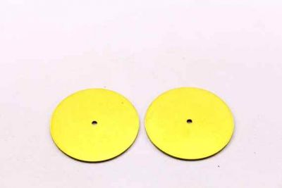 25 mm YUVARLAK ORTASI DELİK PUL, HAM PİRİNÇ #4H-ORTASI-DELİK - 3