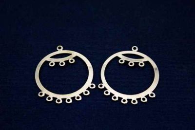 38x31 mm 11 DELİKLİ KÜPE SALLANTI PULU, NİKEL KAPLAMA #16N - 2