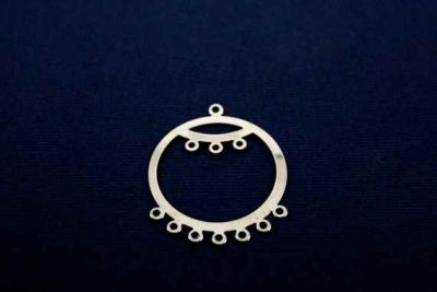 38x31 mm 11 DELİKLİ KÜPE SALLANTI PULU, NİKEL KAPLAMA #16N - 3