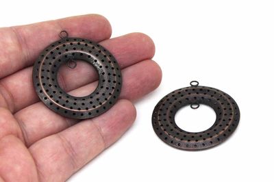 39 mm DELİKLİ YUVARLAK ÇİFT TARAFLI SÜZGEÇ BAKIR KAPLAMA - 2