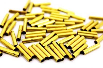 3x15 mm YUVARLAK DÜZ BORU, HAM PİRİNÇ #1182H - 2