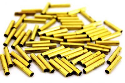3x15 mm YUVARLAK DÜZ BORU, HAM PİRİNÇ #1182H - 3