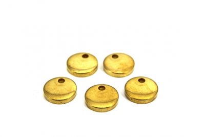 3x15 mm TEK DELİK KALIN YUVARLAK PUL, HAM PİRİNÇ #1221H