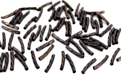 3x20 mm BURGULU YUVARLAK KAVİSLİ BORU, ANTİK SARI KAPLAMA #1179AS - 2
