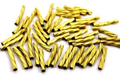 3x20 mm BURGULU YUVARLAK KAVİSLİ BORU, HAM PİRİNÇ #1179H - 2